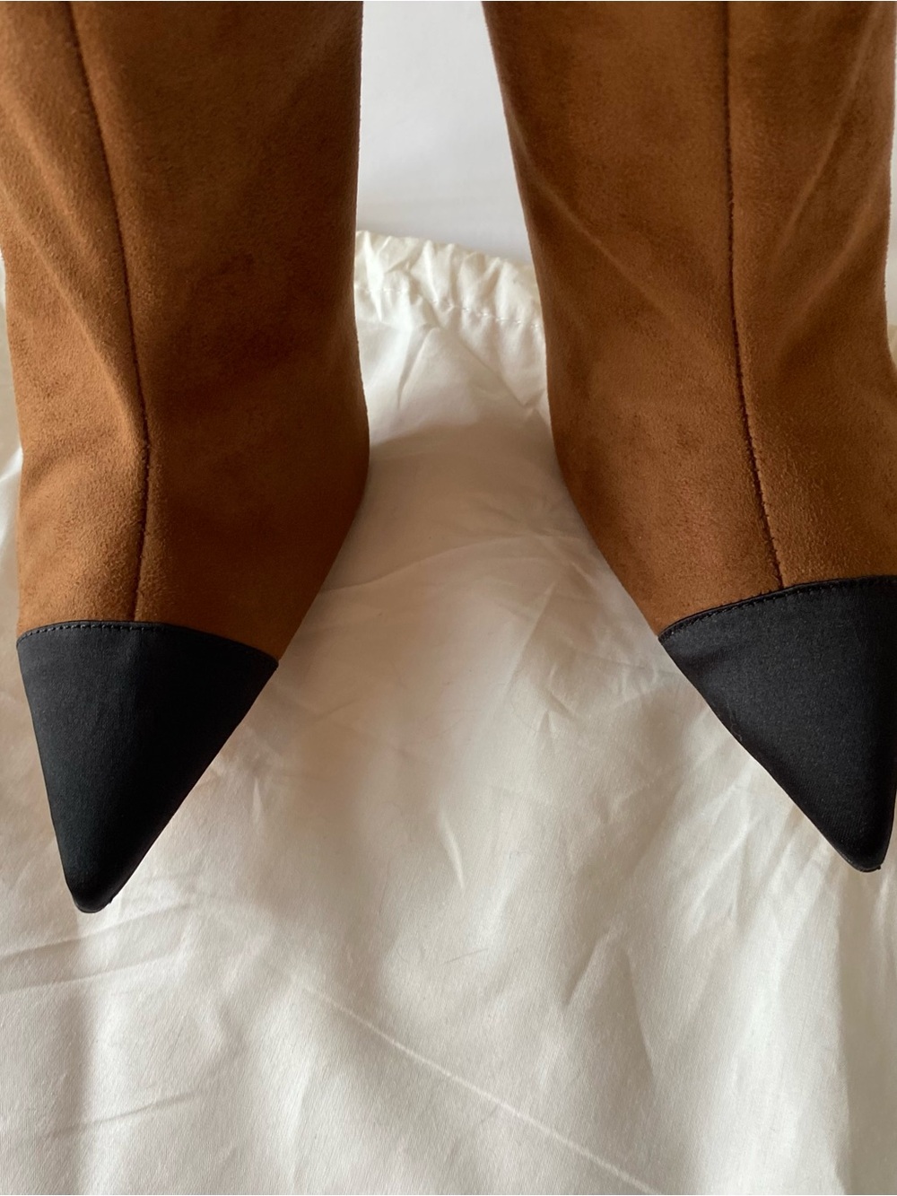 Good American The Weekend Roble Suede over the Knee-High Stiletto Boots 5.5 New - Picture 3 of 7